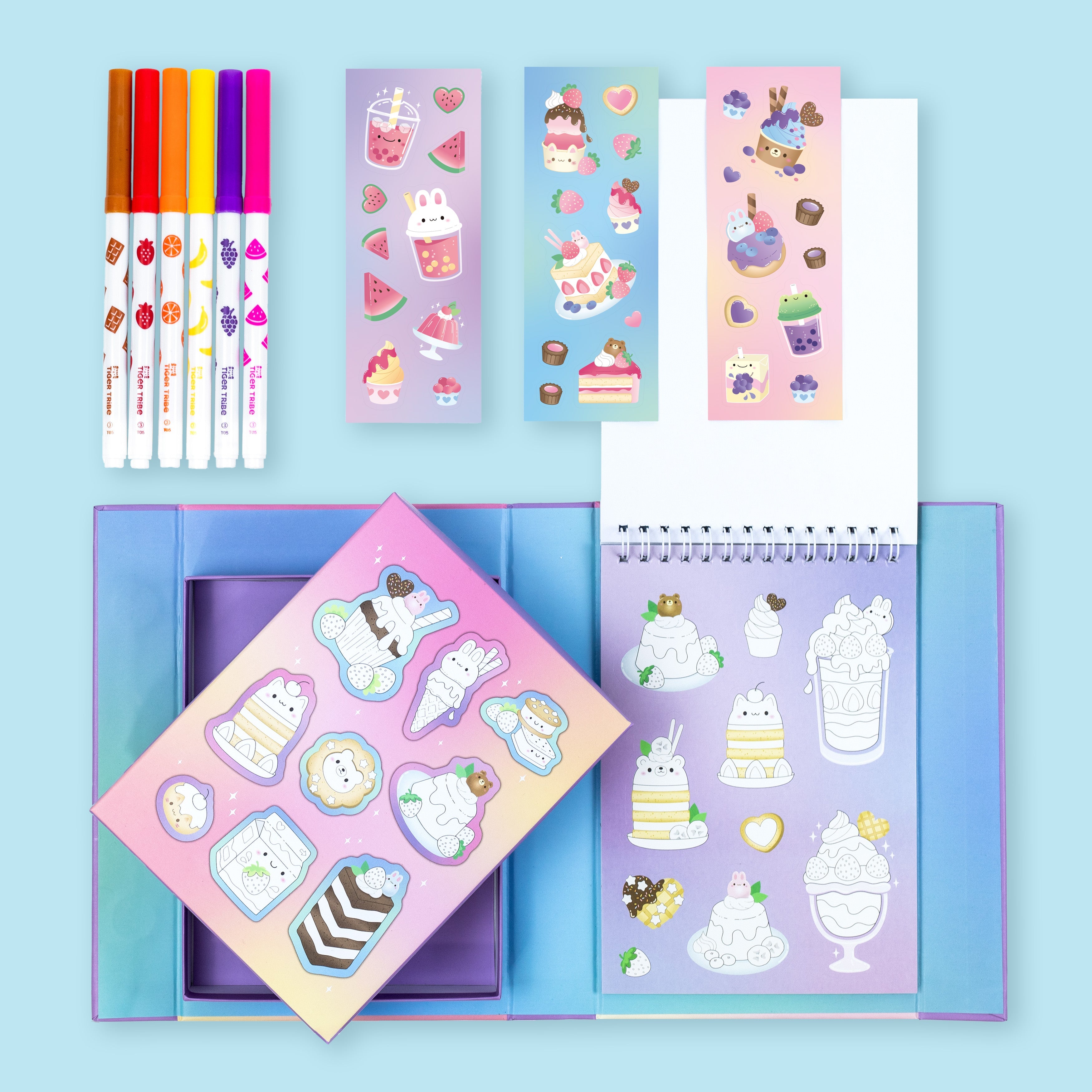 Tiger Tribe Scented Stacks Of Stickers - Dreamy Desserts in Single