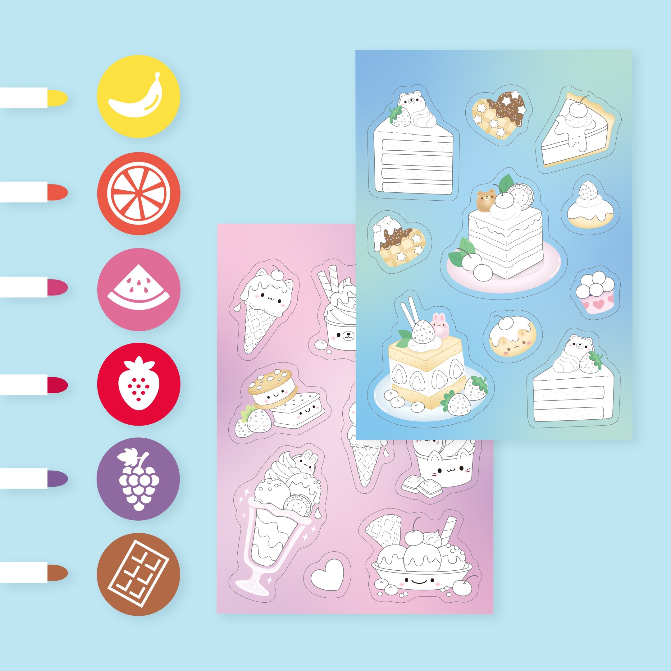 Tiger Tribe Scented Stacks Of Stickers - Dreamy Desserts in Single