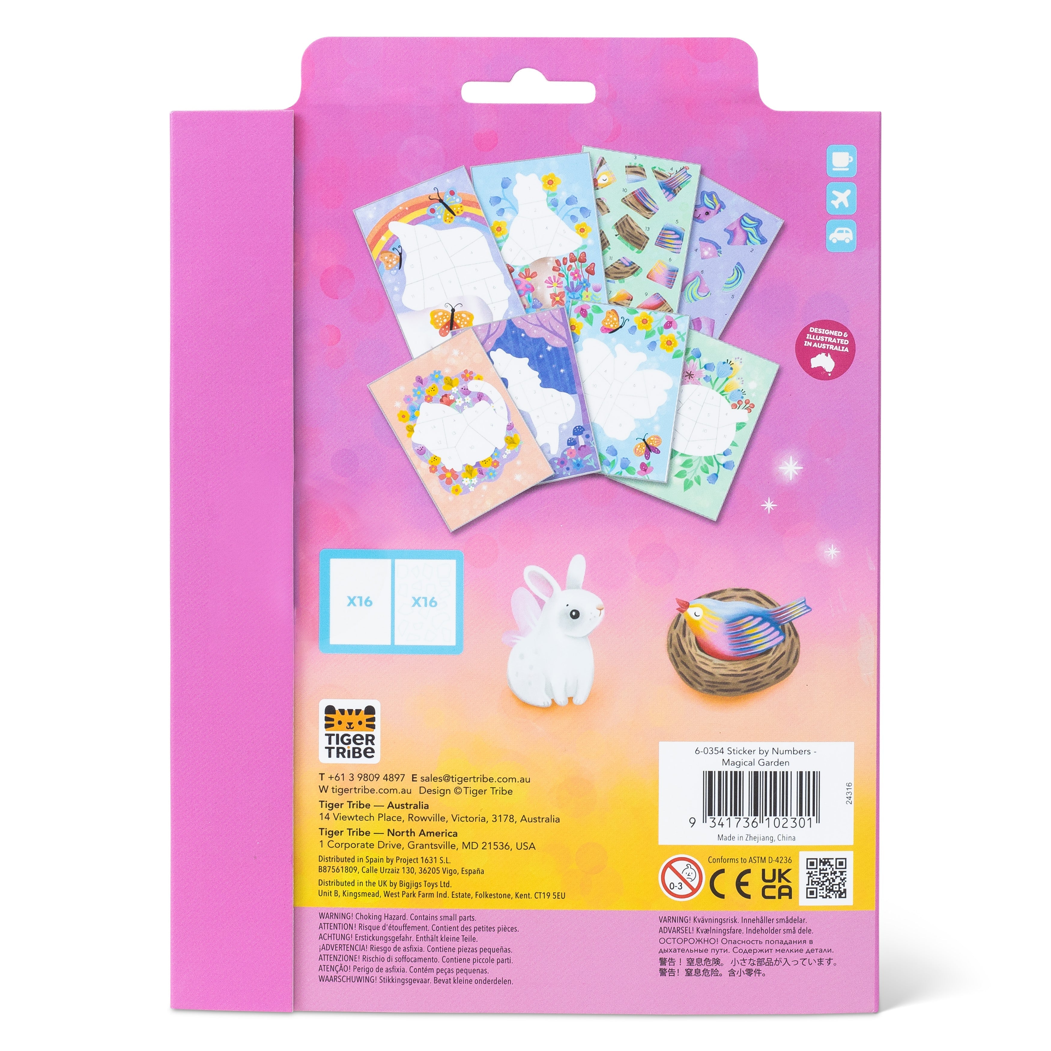 Tiger Tribe Sticker By Numbers - Magical Garden in Single