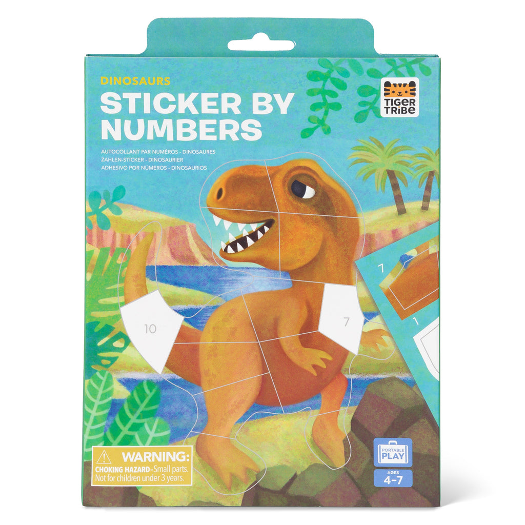 Tiger Tribe Sticker By Numbers - Dinosaurs in Single