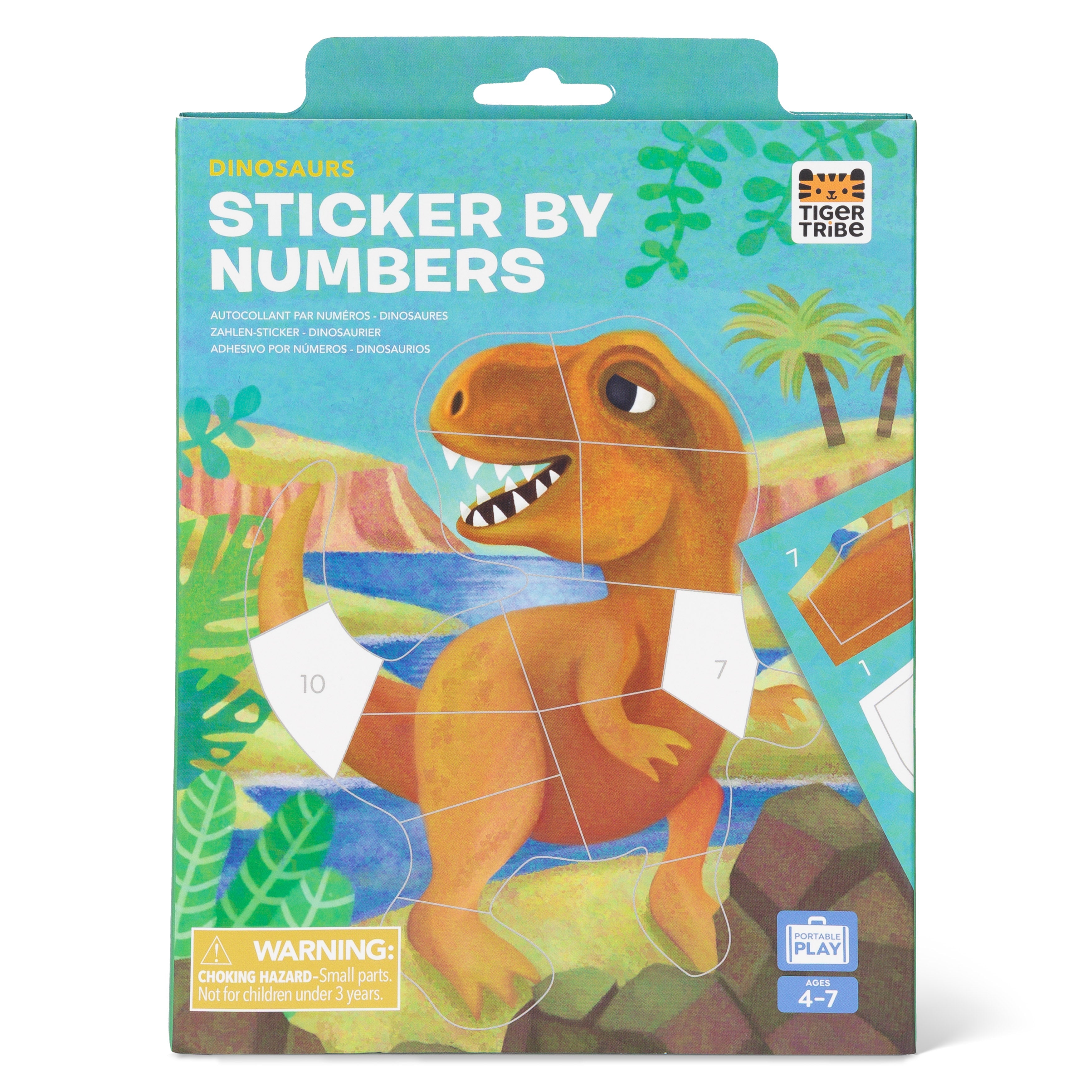 Tiger Tribe Sticker By Numbers - Dinosaurs in Single
