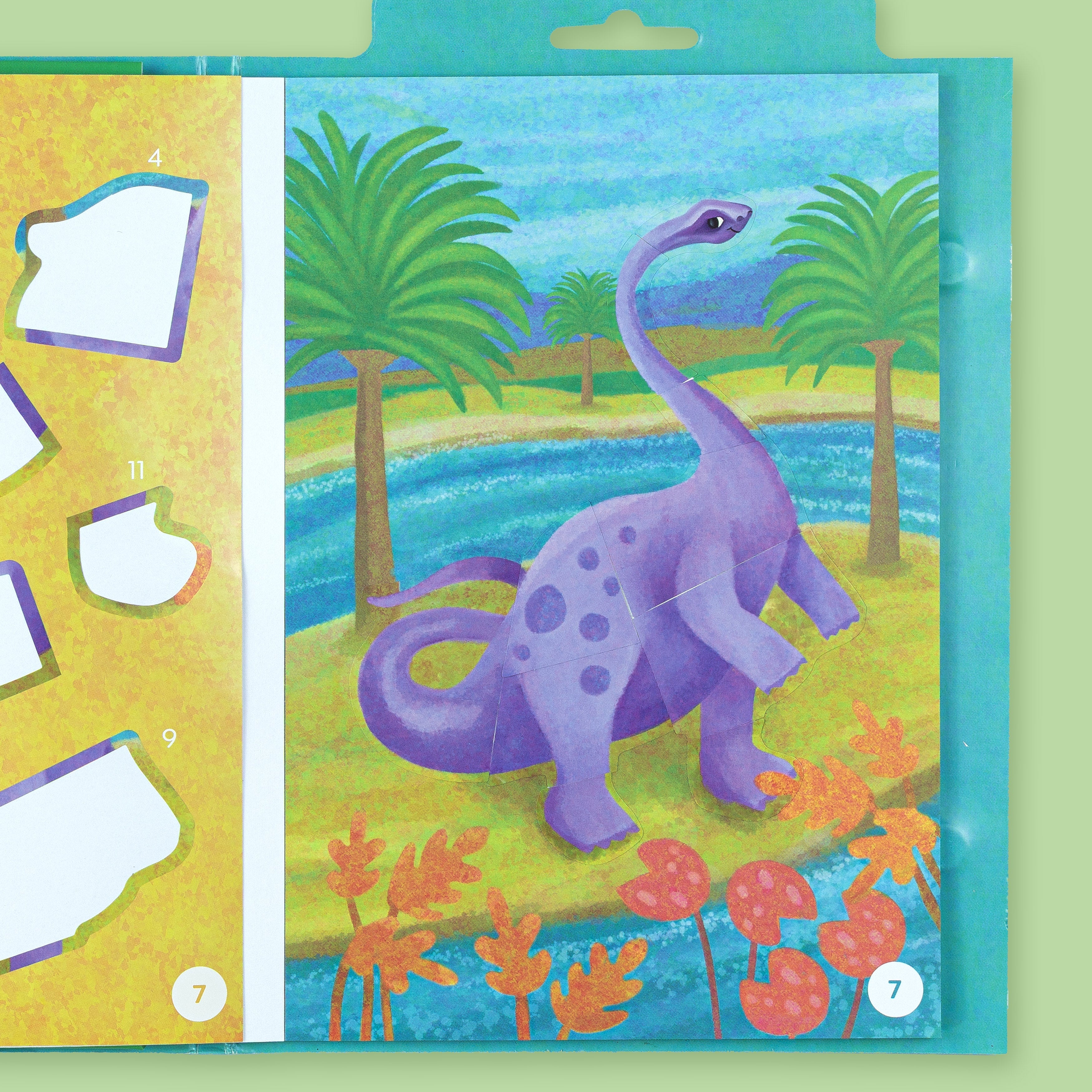 Tiger Tribe Sticker By Numbers - Dinosaurs in Single