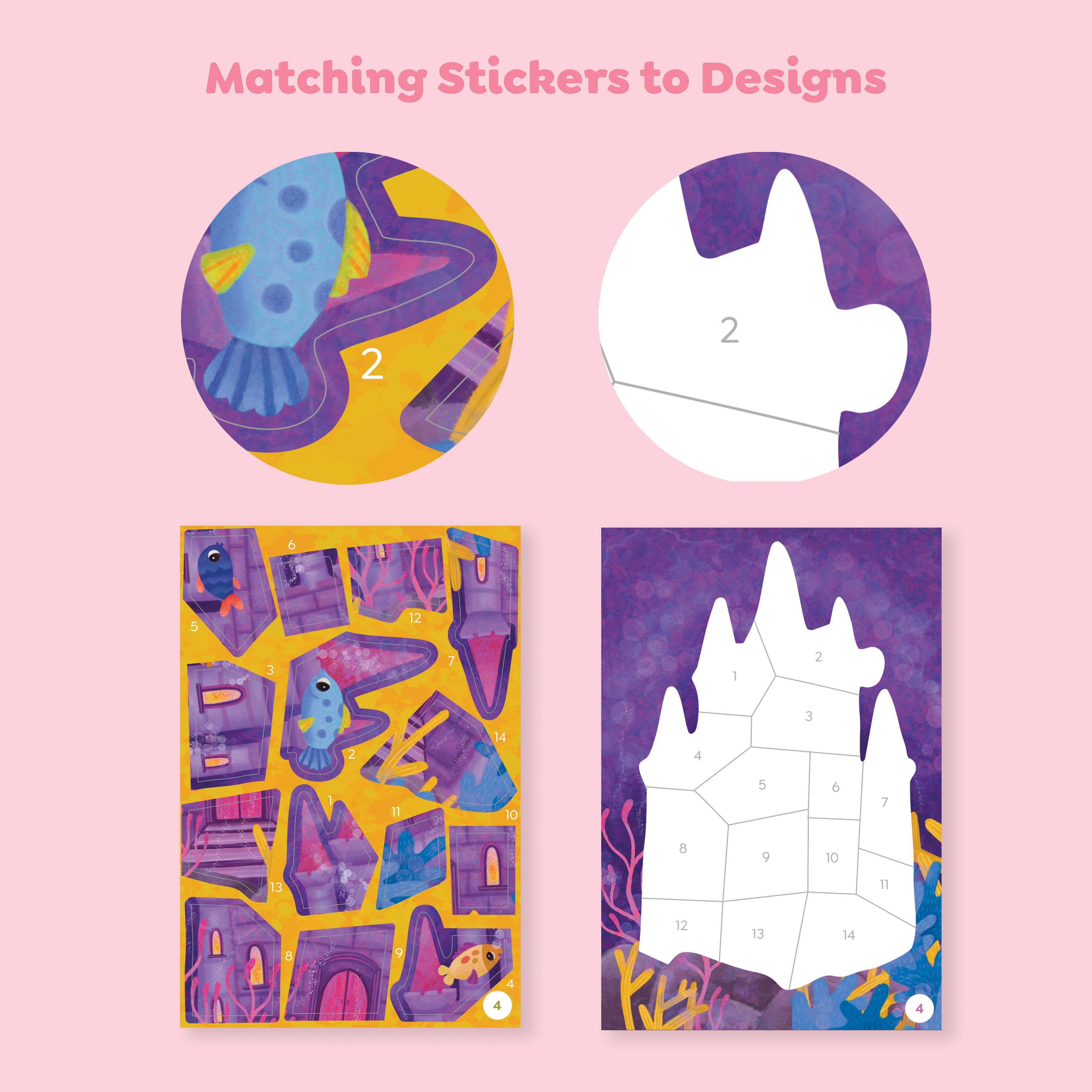 Tiger Tribe Sticker By Numbers - Mermaid Friends in Single