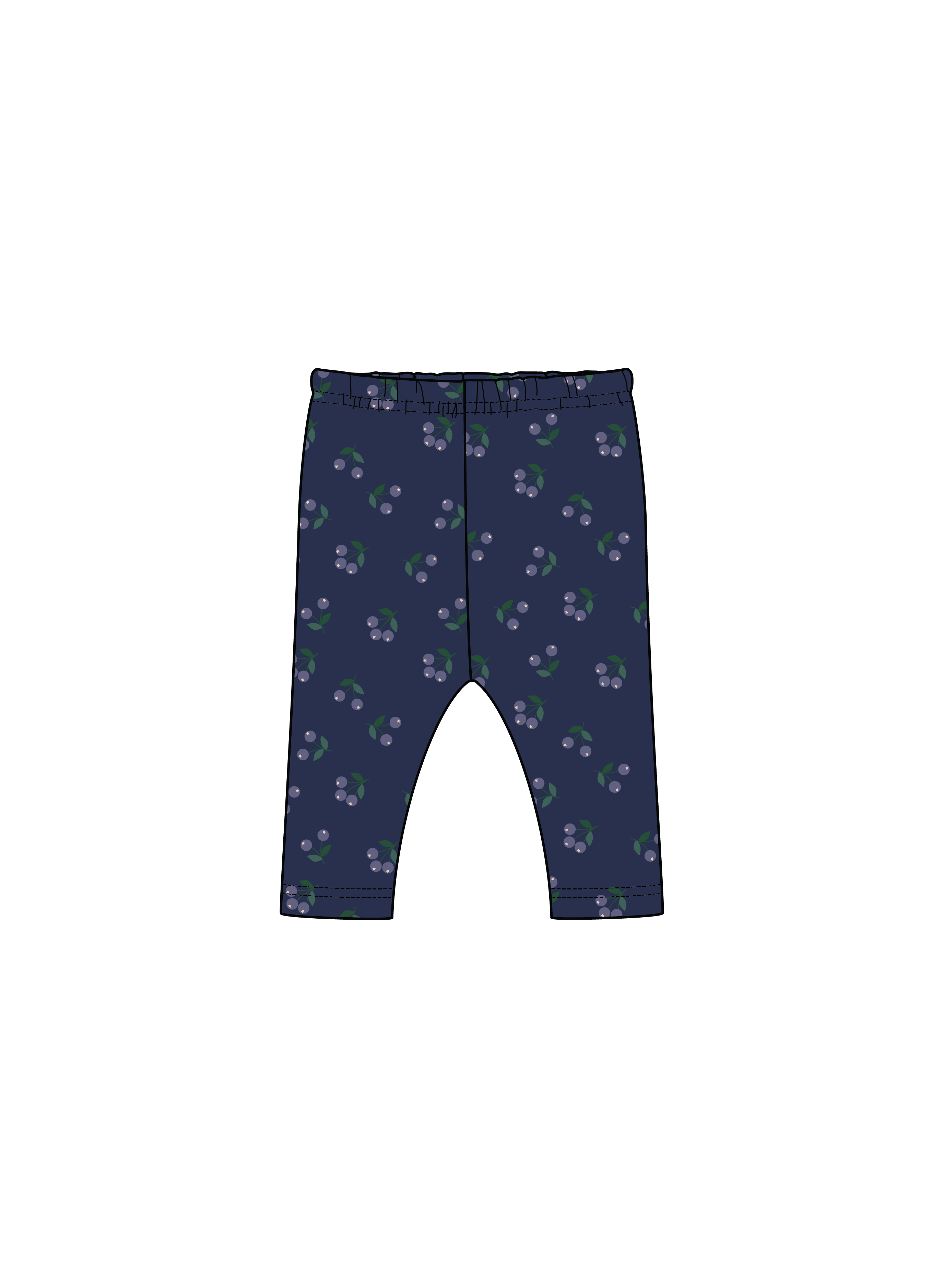 Nature Baby Leggings in Petite Winter Berry Print