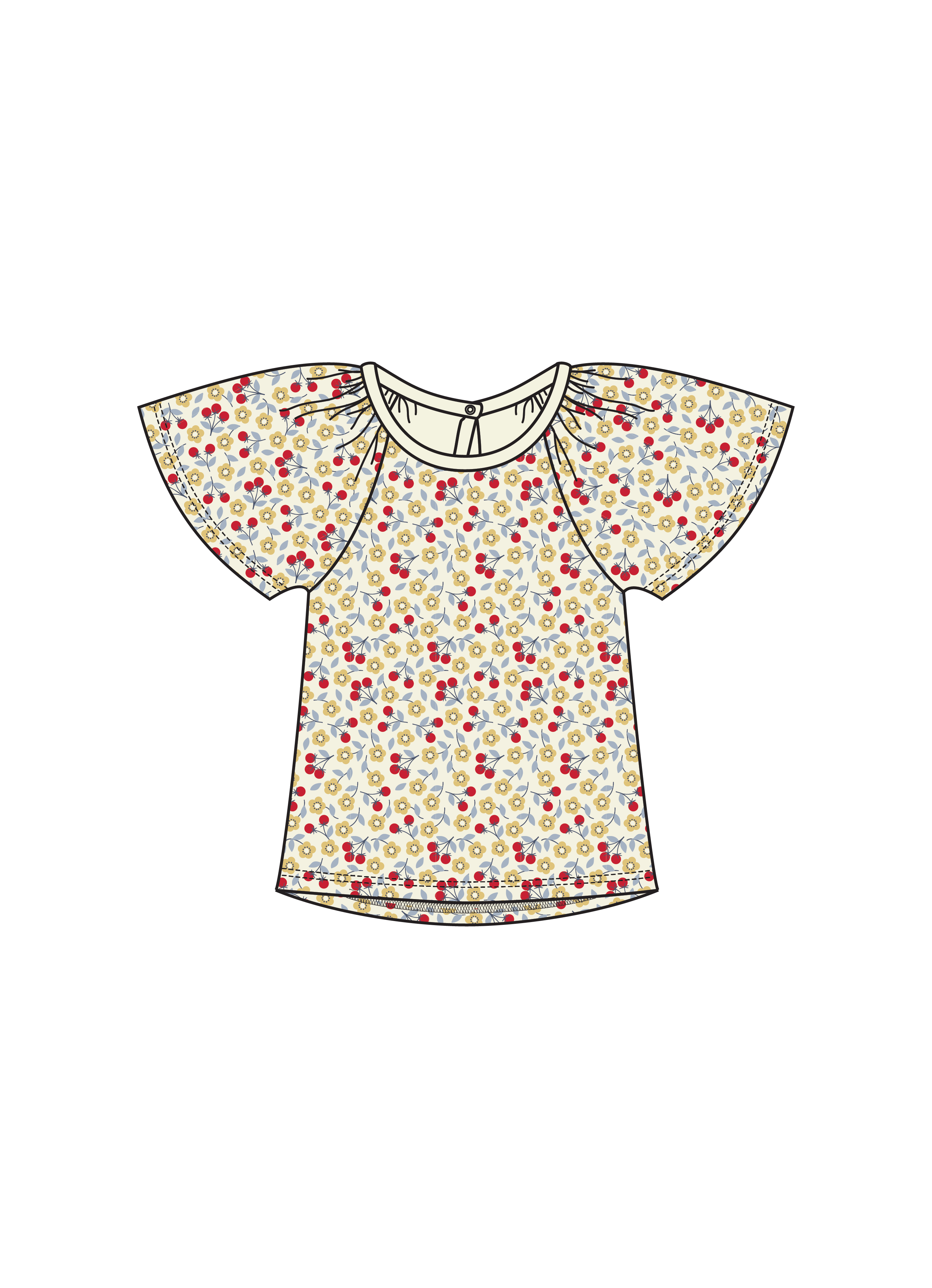 Nature Baby Faye Tee in Kitchen Garden Print