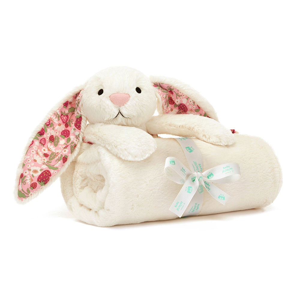 Jellycat - Blossom Cream Bunny "Berry" Blankie