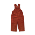 Grown Organic Cord Overalls - Brick in Single