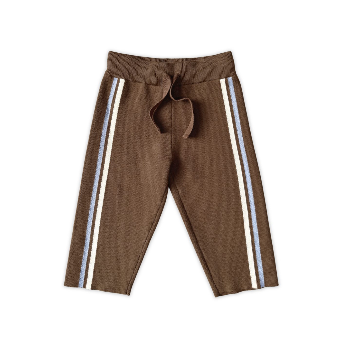Grown Organic Striped Milano Knit Pants - Espresso in Single