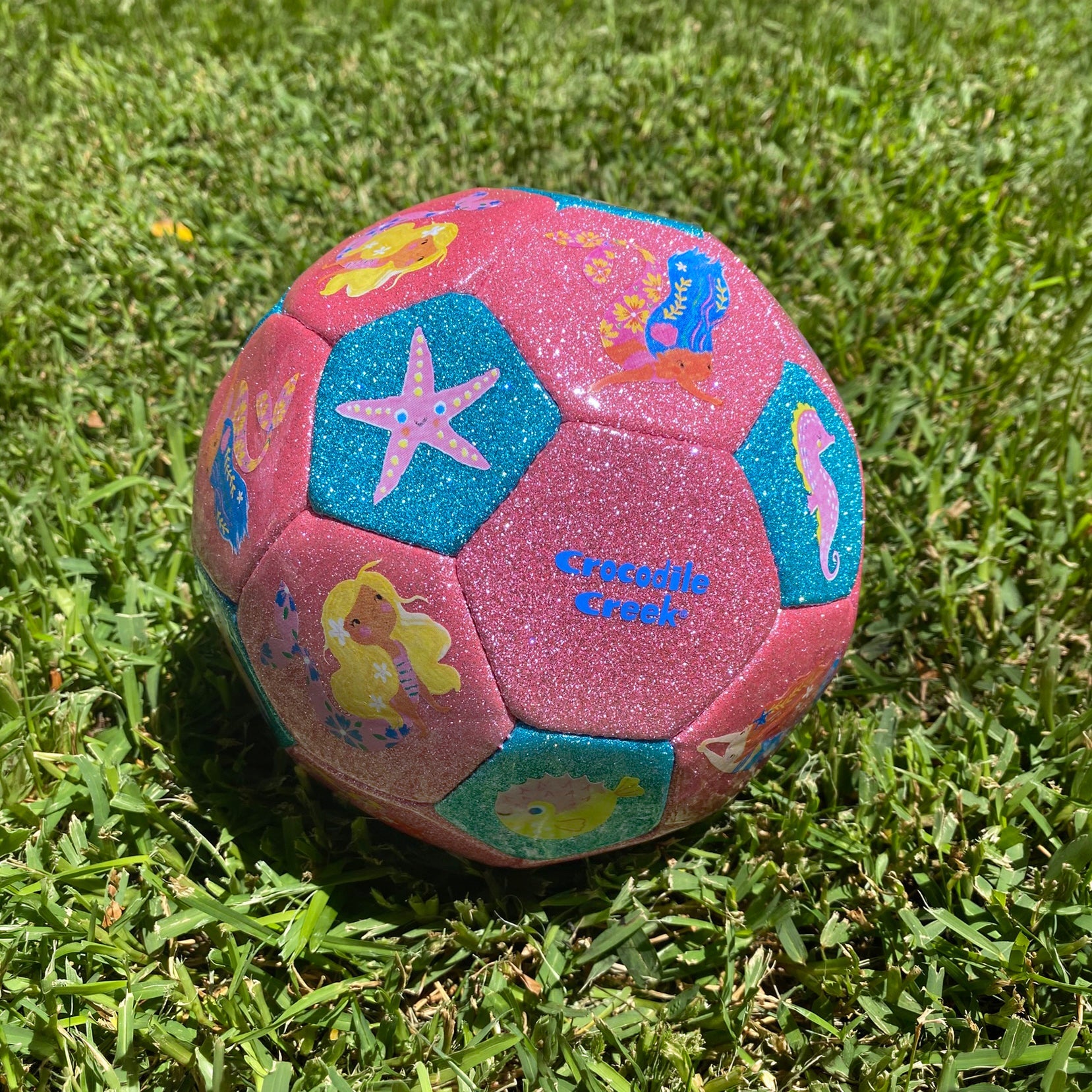 Crocodile Creek Glitter Soccer Ball - Mermaid Friends in Single