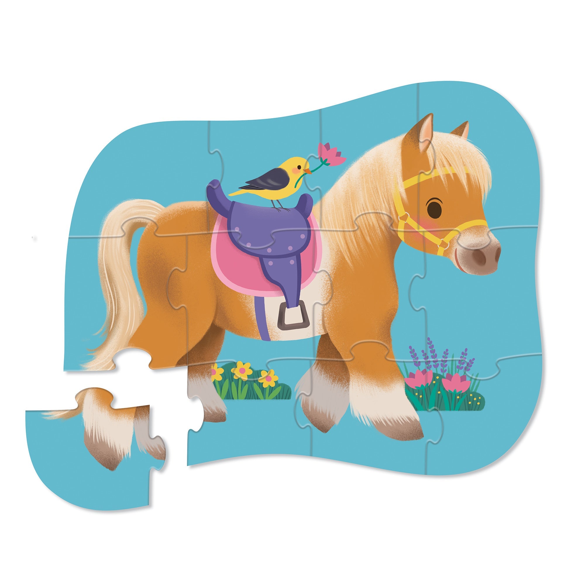 Crocodile Creek Mini Puzzle 12 Pc - Pony in Single