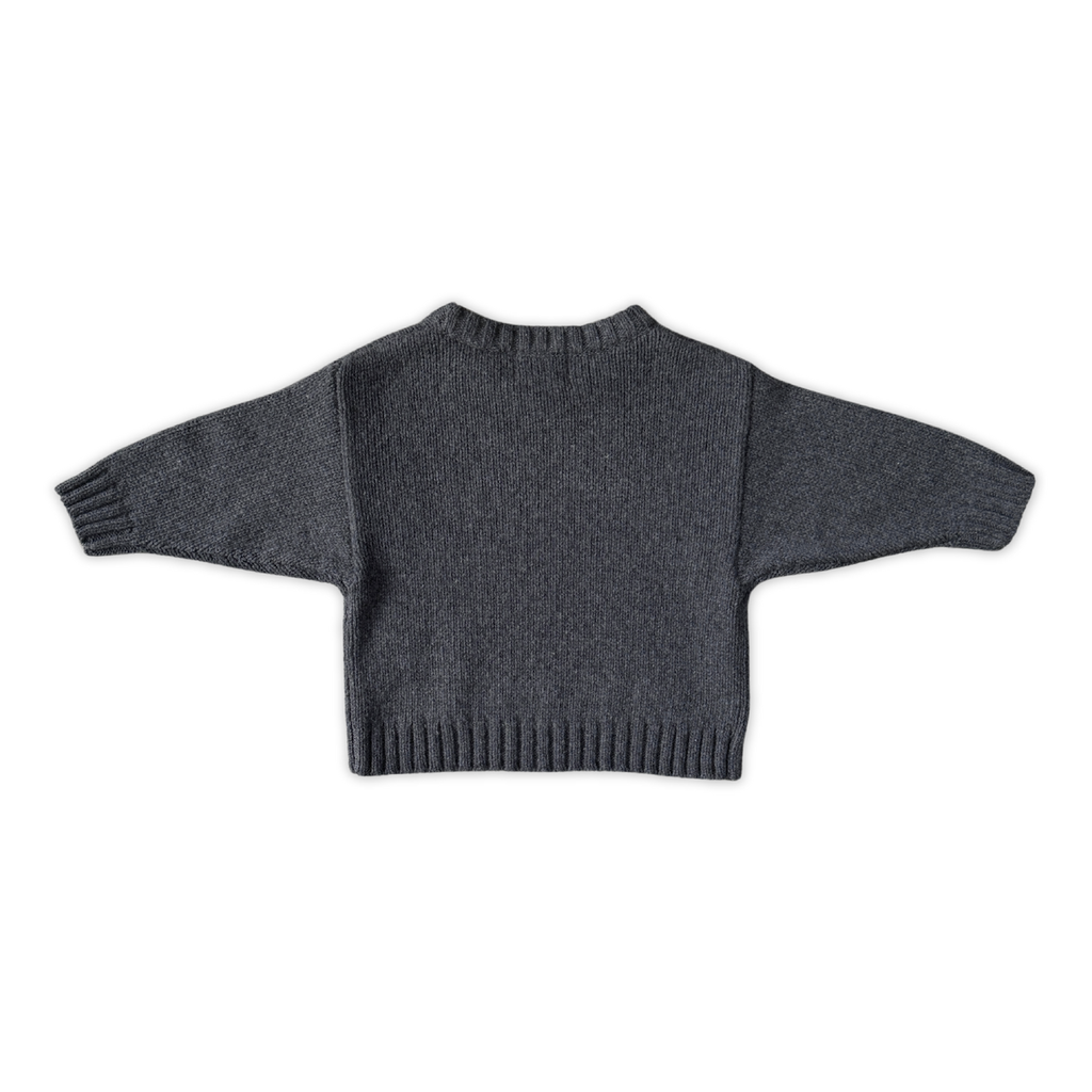 Grown Merino Blend Knit Pull Over - Charcoal in Single