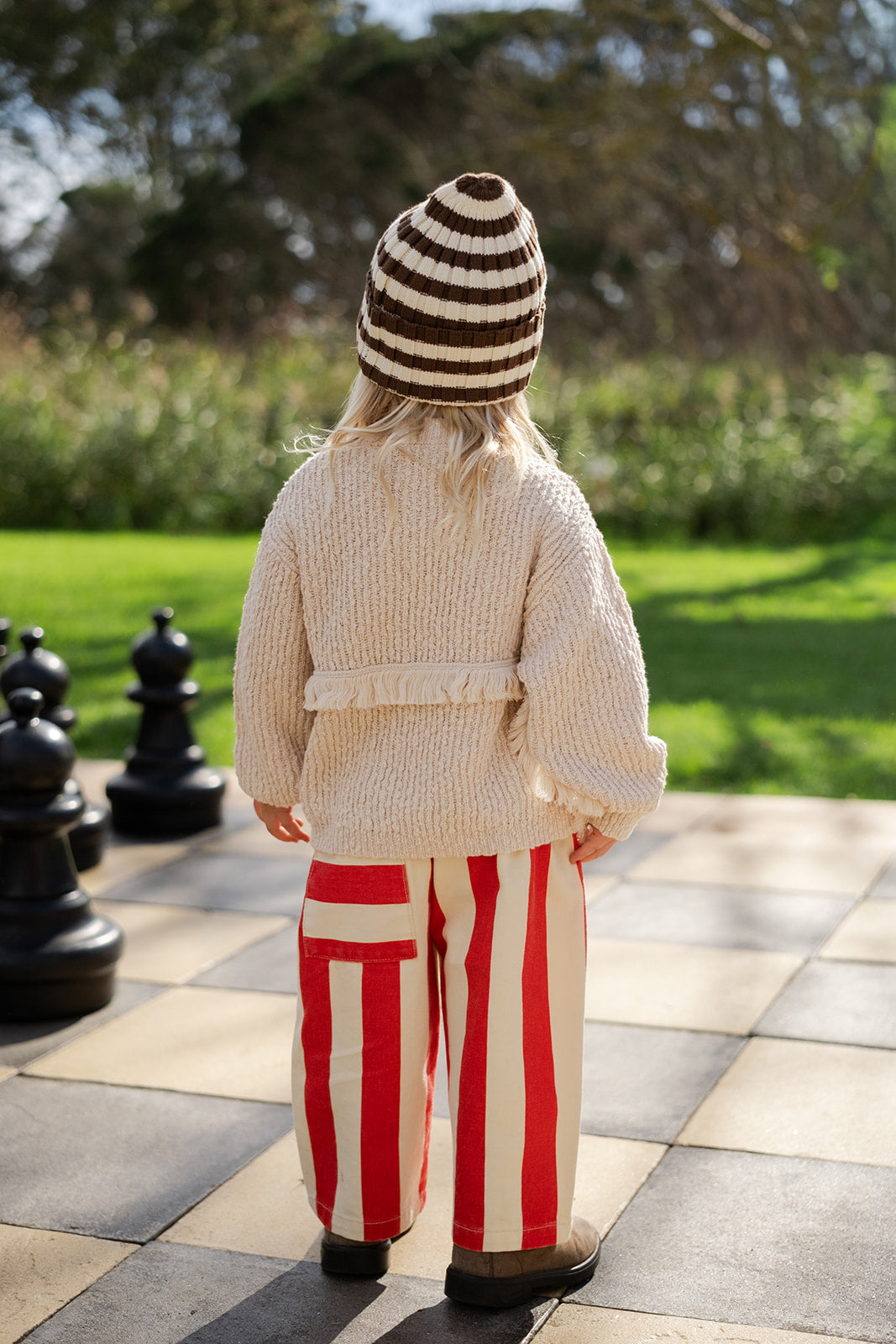 Grown Organic Everyday Stripe Pant - Sauce in Single