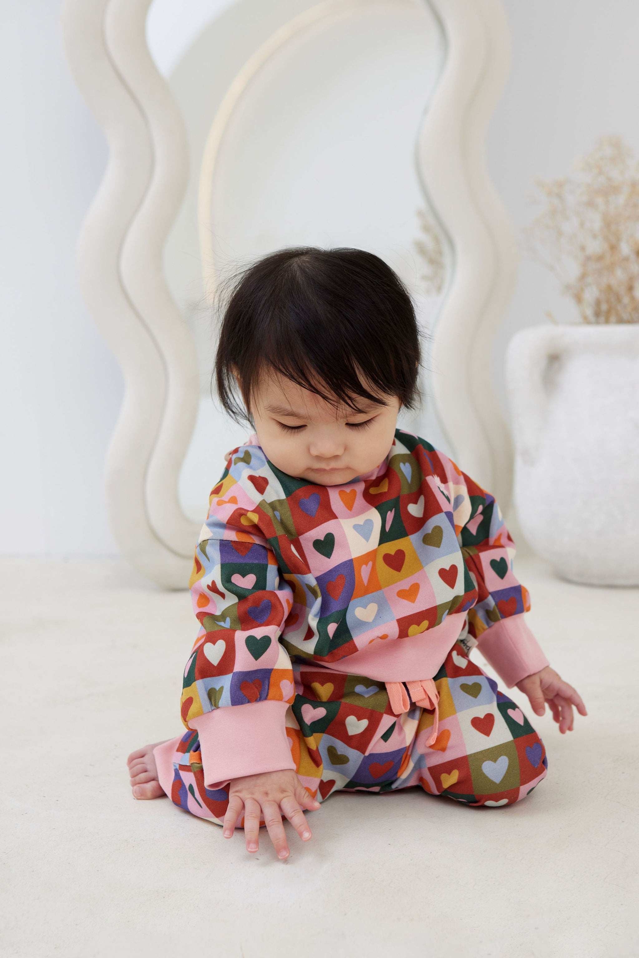 Kapow Heart Checkerboard Tracksuit Pants