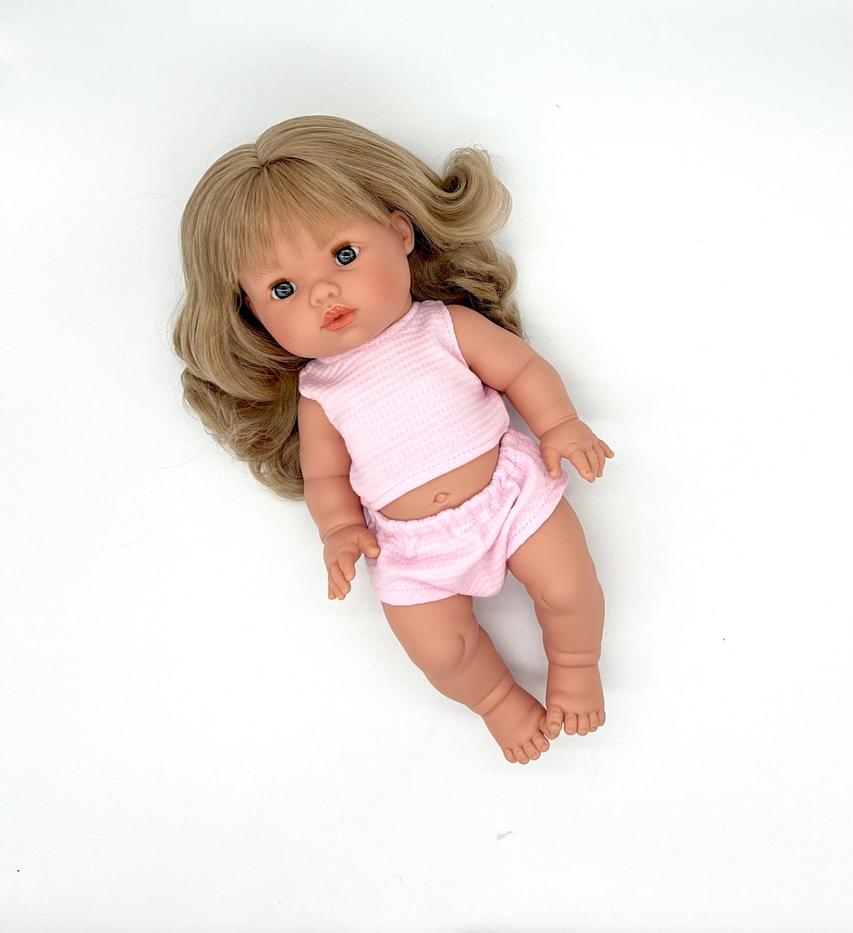Mini Colettos - Pink Waffle Knit Doll Underwear Set