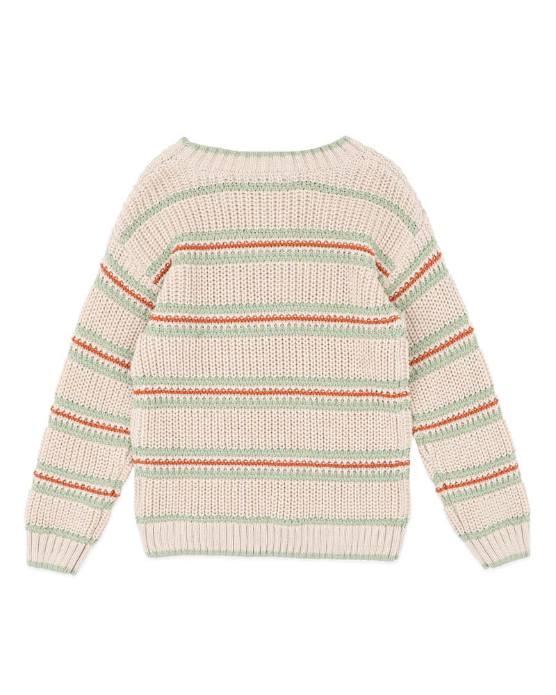 Fox & Finch Wild Side Stripe Knitted Jumper 3-7 Yrs in MULTI