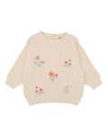 Bébé by Minihaha Fern Hand Emb. Organic Jumper in NATURAL