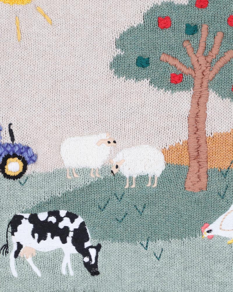 Bébé by Minihaha Hunter Farm Organic Knitted Jumper in MULTI