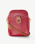 Sassy Duck Georgie Leather Cross Body Bag Wine