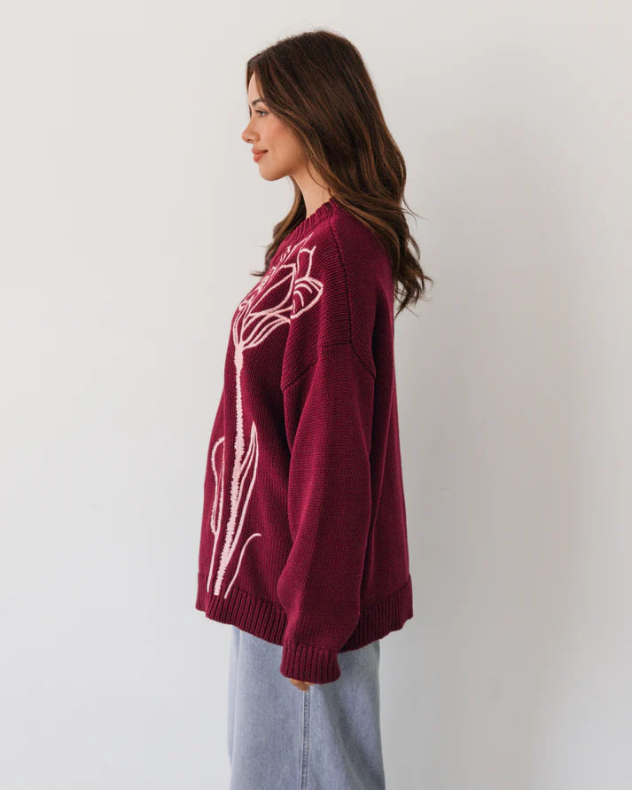 Label of Love - Embroidered Floral Knit