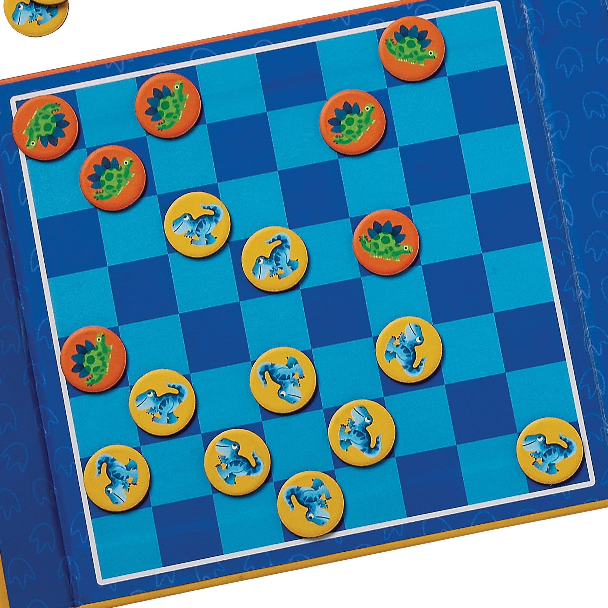 Crocodile Creek Magnetic Game - Tic Tac Toe & Checkers - Dino in Single