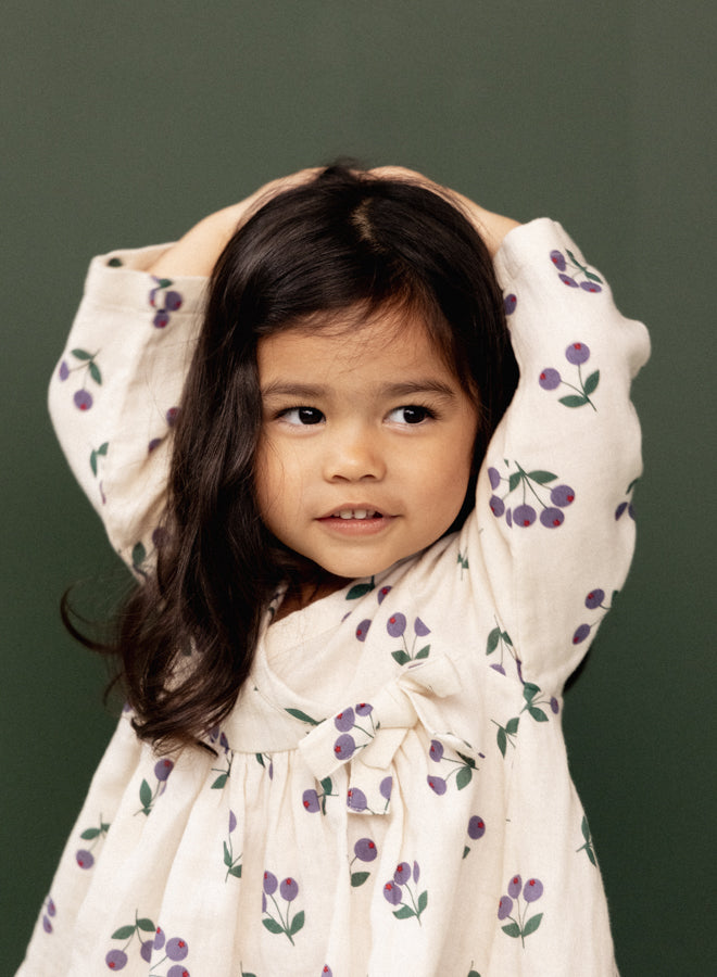 Nature Baby Mabel Dress in Winter Berry Natural Print