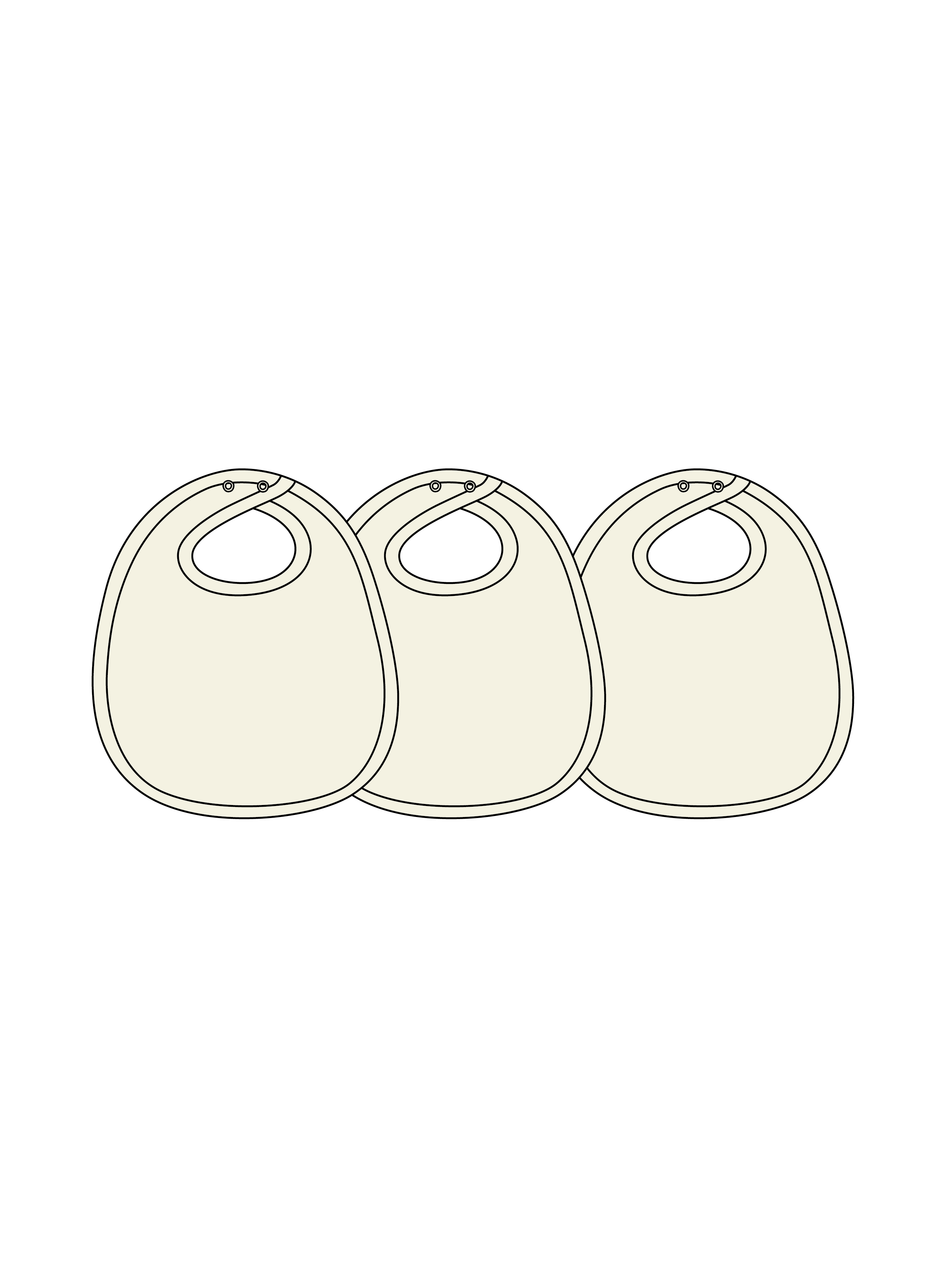 Nature Baby Dribble Bibs 3 Pack in Natural
