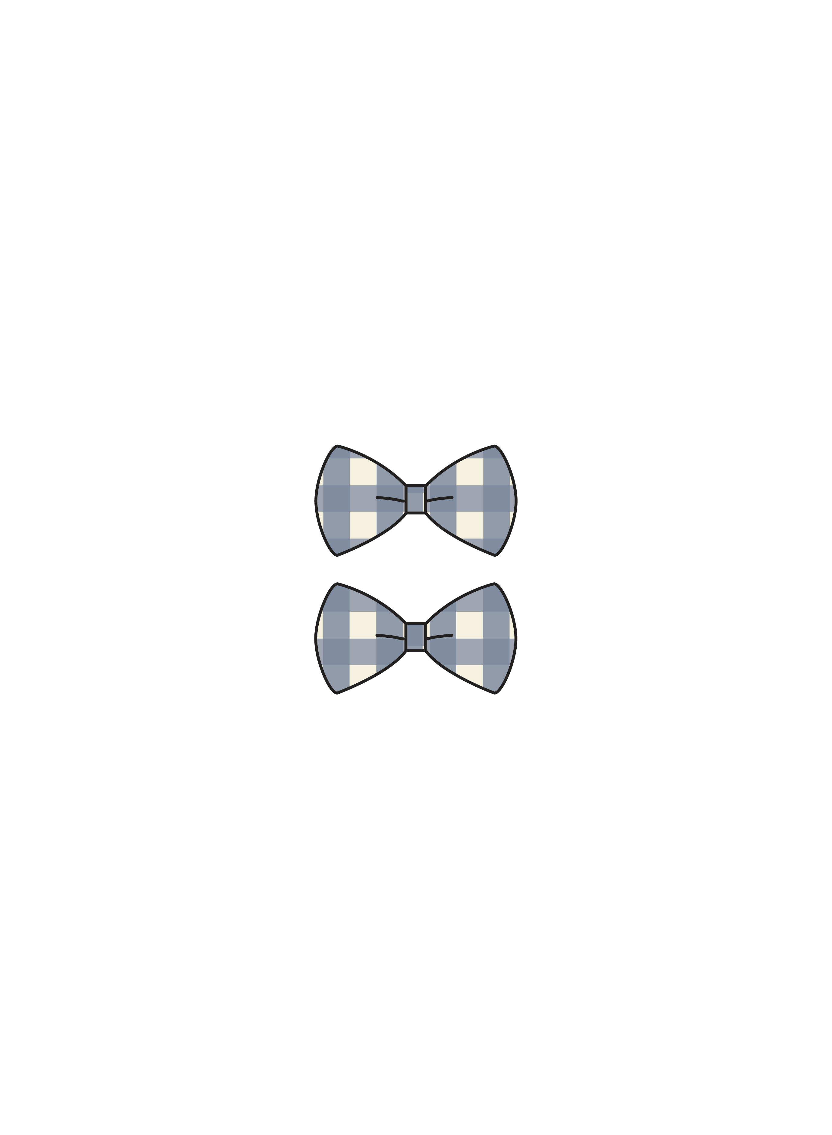 Nature Baby Bow Hair Clips 2 Pack in Bluebelle Check