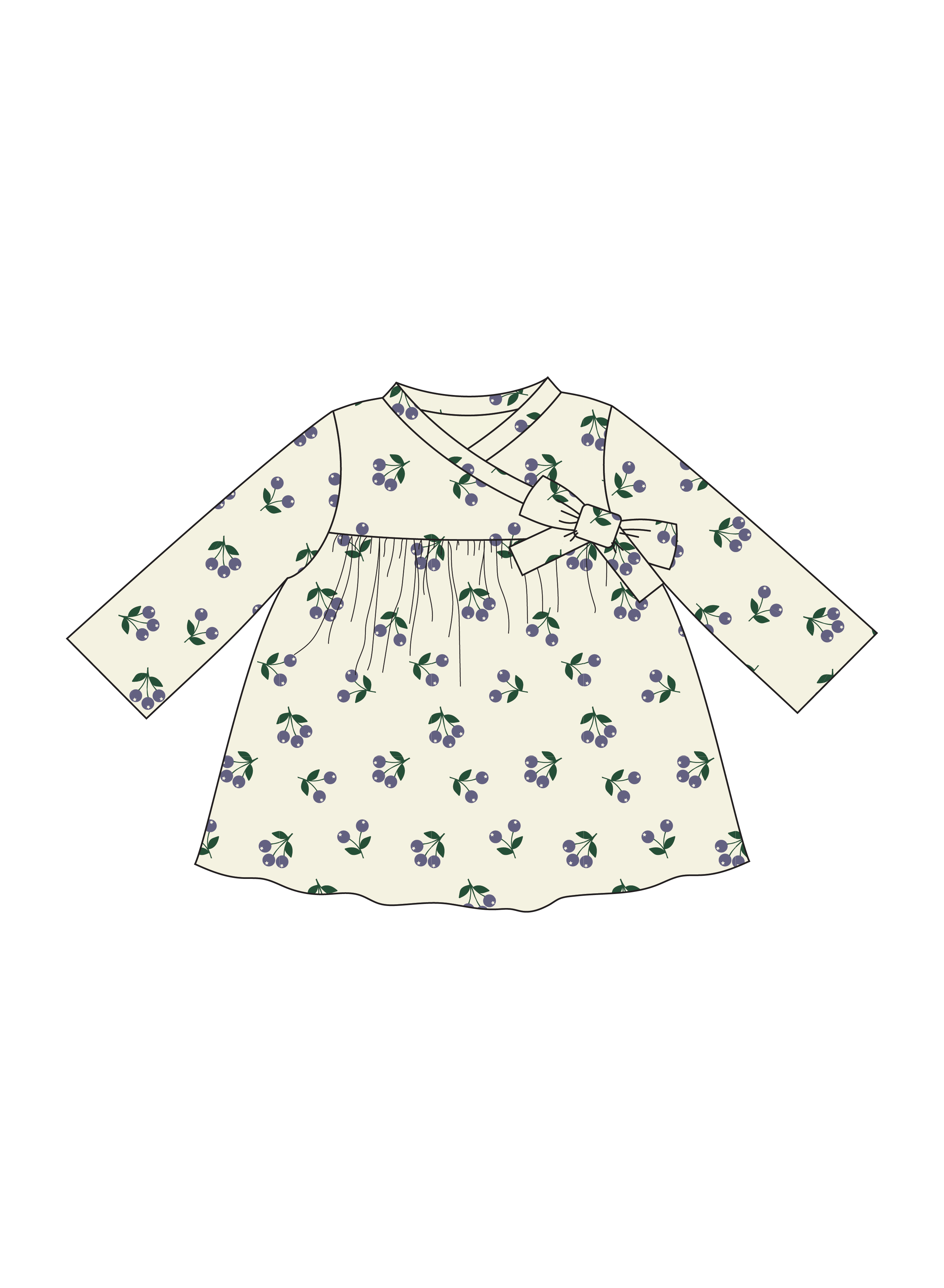 Nature Baby Mabel Dress in Winter Berry Natural Print