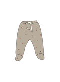 Nature Baby Footed Rompers in Radish Print