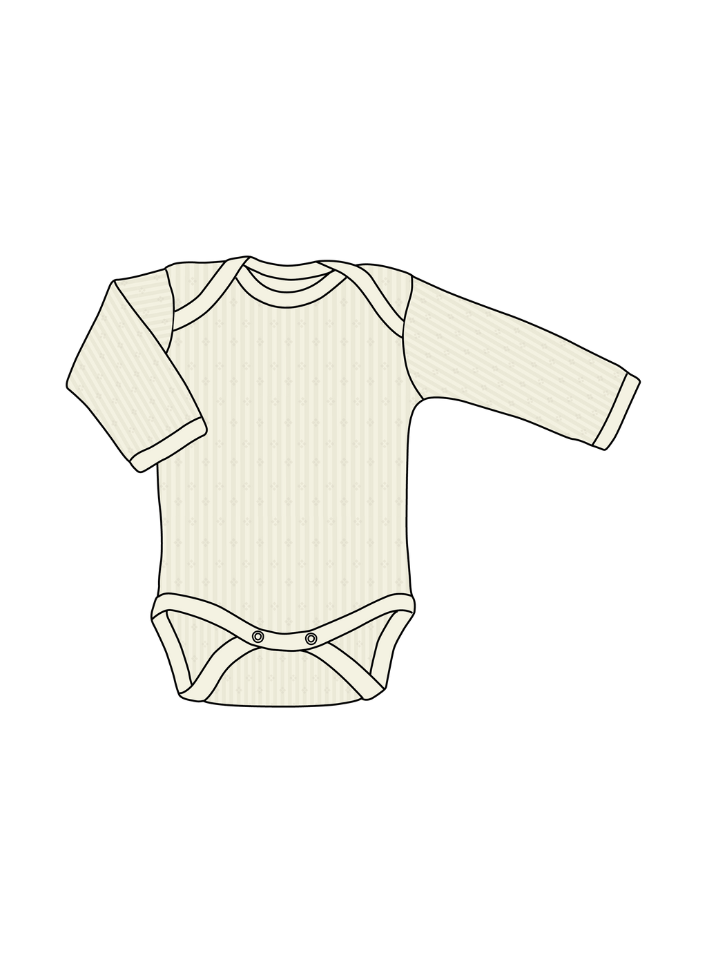 Nature Baby Merino Wool Long Sleeve Bodysuit Pointelle in Natural