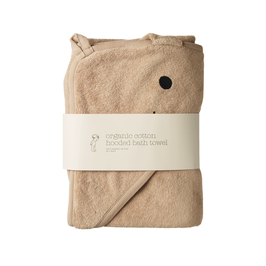 Nature Baby Bunny Hooded Towel in Nougat