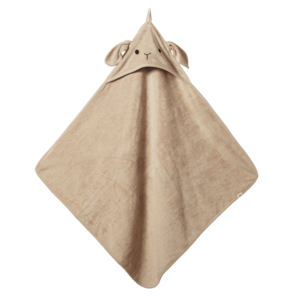 Nature Baby Bunny Hooded Towel in Nougat