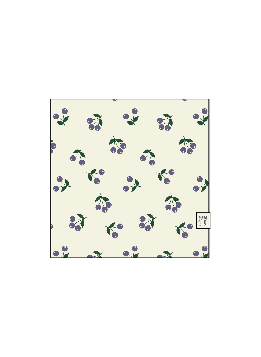 Nature Baby Muslin Wrap in Winter Berry Natural Print