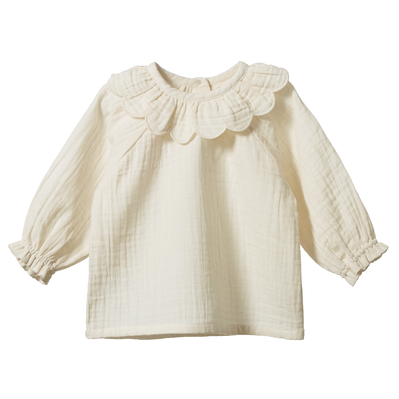 Nature Baby Ruffle Cameron Blouse in Natural