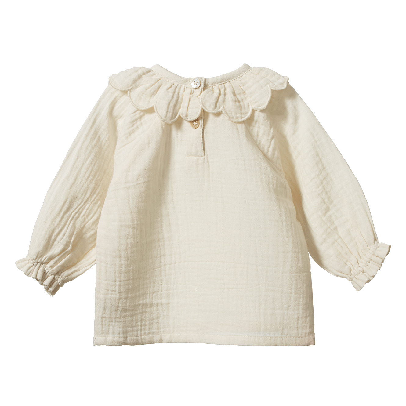 Nature Baby Ruffle Cameron Blouse in Natural