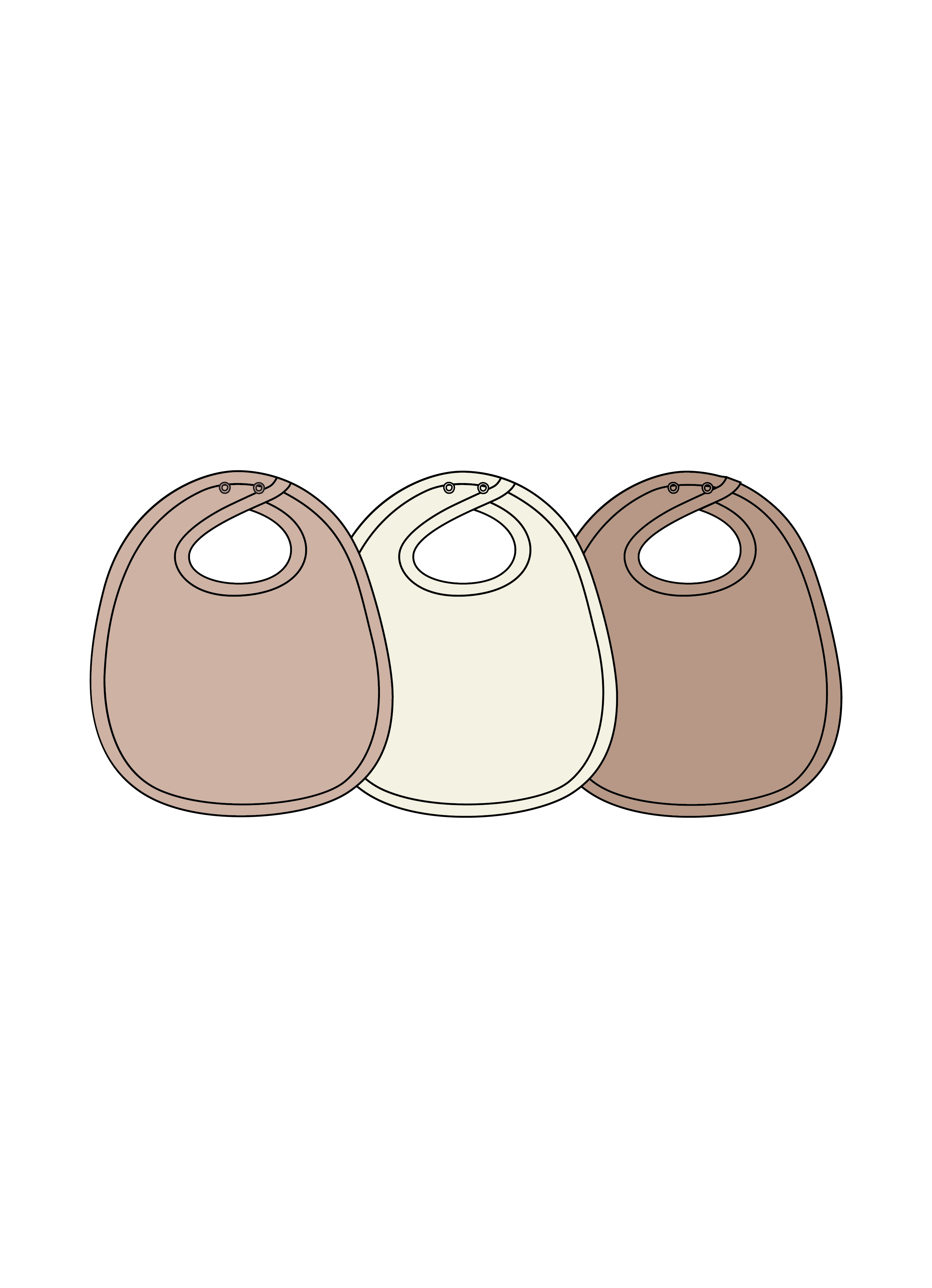 Nature Baby Dribble Bibs 3 Pack in Rose Dust/Natural/Nougat