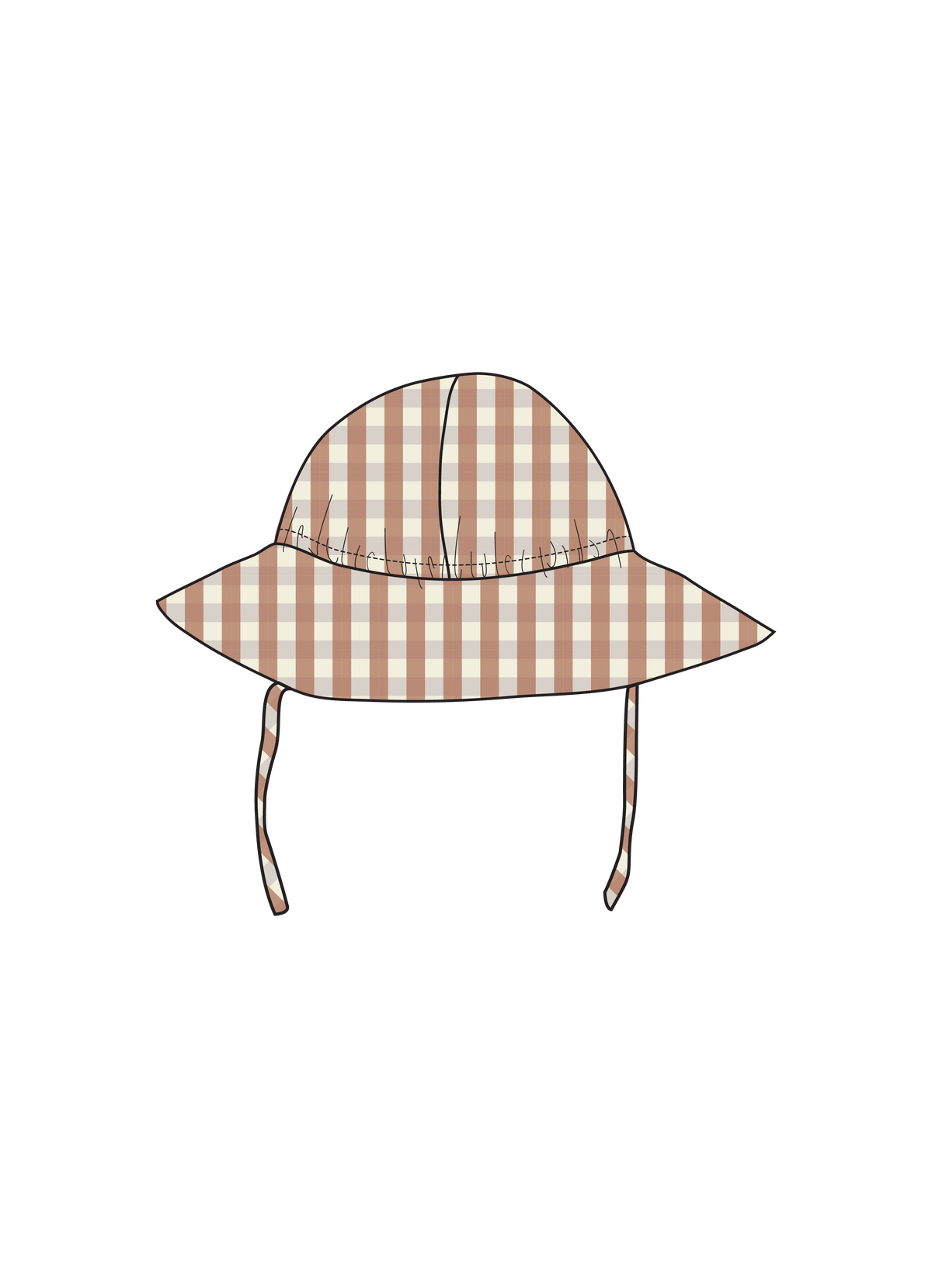 Nature Baby Sunhat in Dandelion Gingham