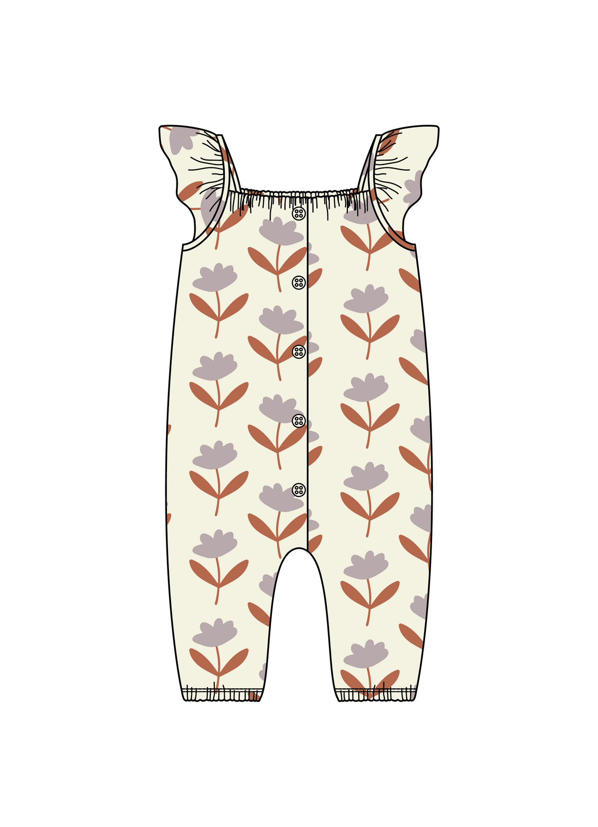 Nature Baby Tilda Suit Muslin in Fleurette Print