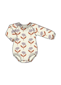 Nature Baby Meadow Bodysuit Muslin in Fleurette Print