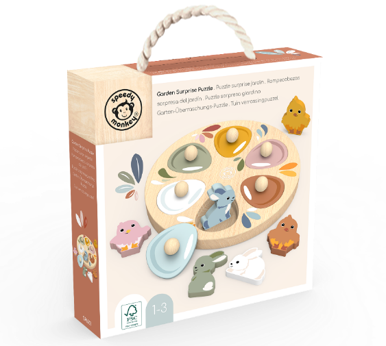 Speedy Monkey Garden Surprise Puzzle - Chicks & Bunnies in Single