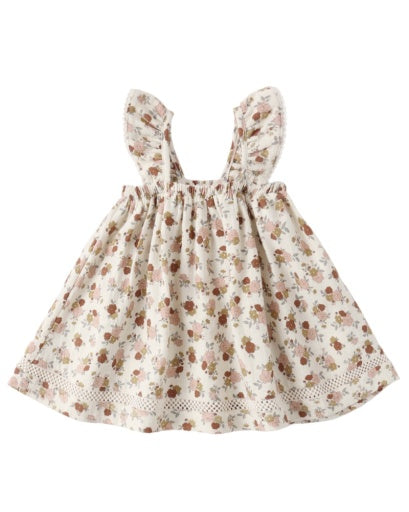 Quincy Mae Ruffle Tank Dress Bloom in NATURAL