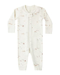 Quincy Mae Zip Longsleeve Sleeper Farm in IVORY