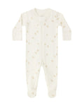 Quincy Mae Zip Long Sleeve Sleeper Footie Chicks in IVORY