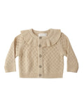 Quincy Mae Ruffle Collar Cardigan Butterscotch in BUTTERSCOTCH