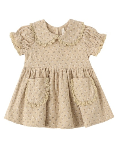 Quincy Mae Marisol Dress French Flora in BUTTERSCOTCH