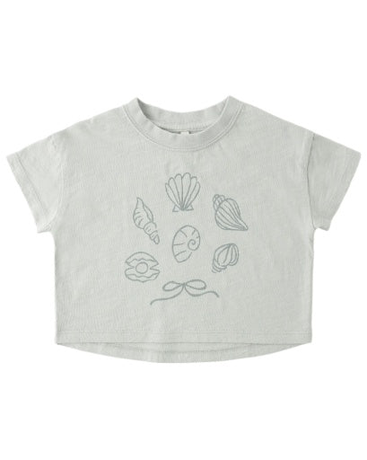 Rylee + Cru Boxy Tee Seashells in SEAFOAM