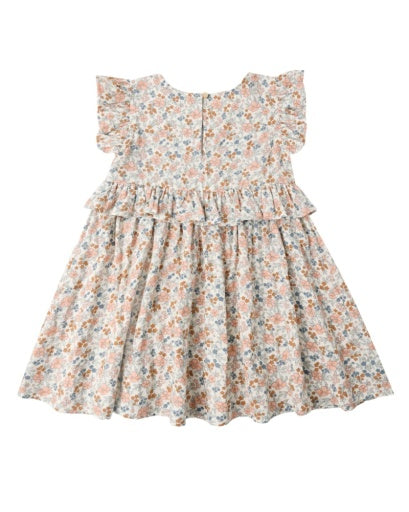 Rylee + Cru Brielle Dress Flower Field in IVORY