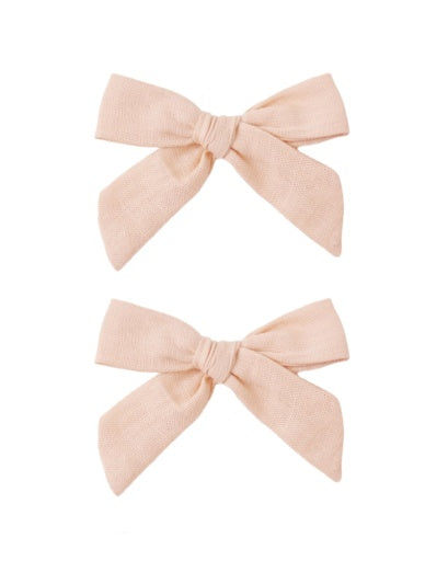 Rylee + Cru Bows, Set Of 2 Blush Ss26 in BLUSH