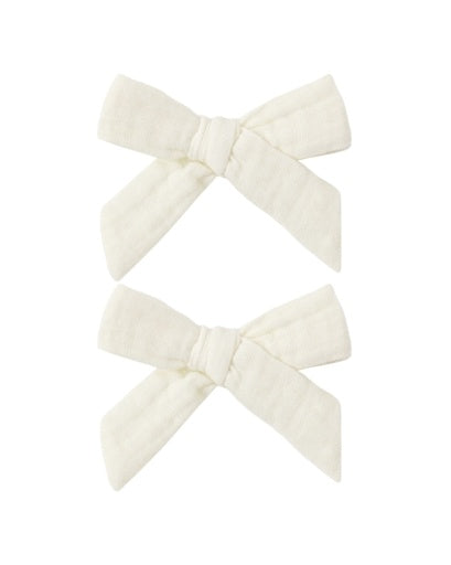 Rylee + Cru Bows, Set Of 2 Ivory in IVORY