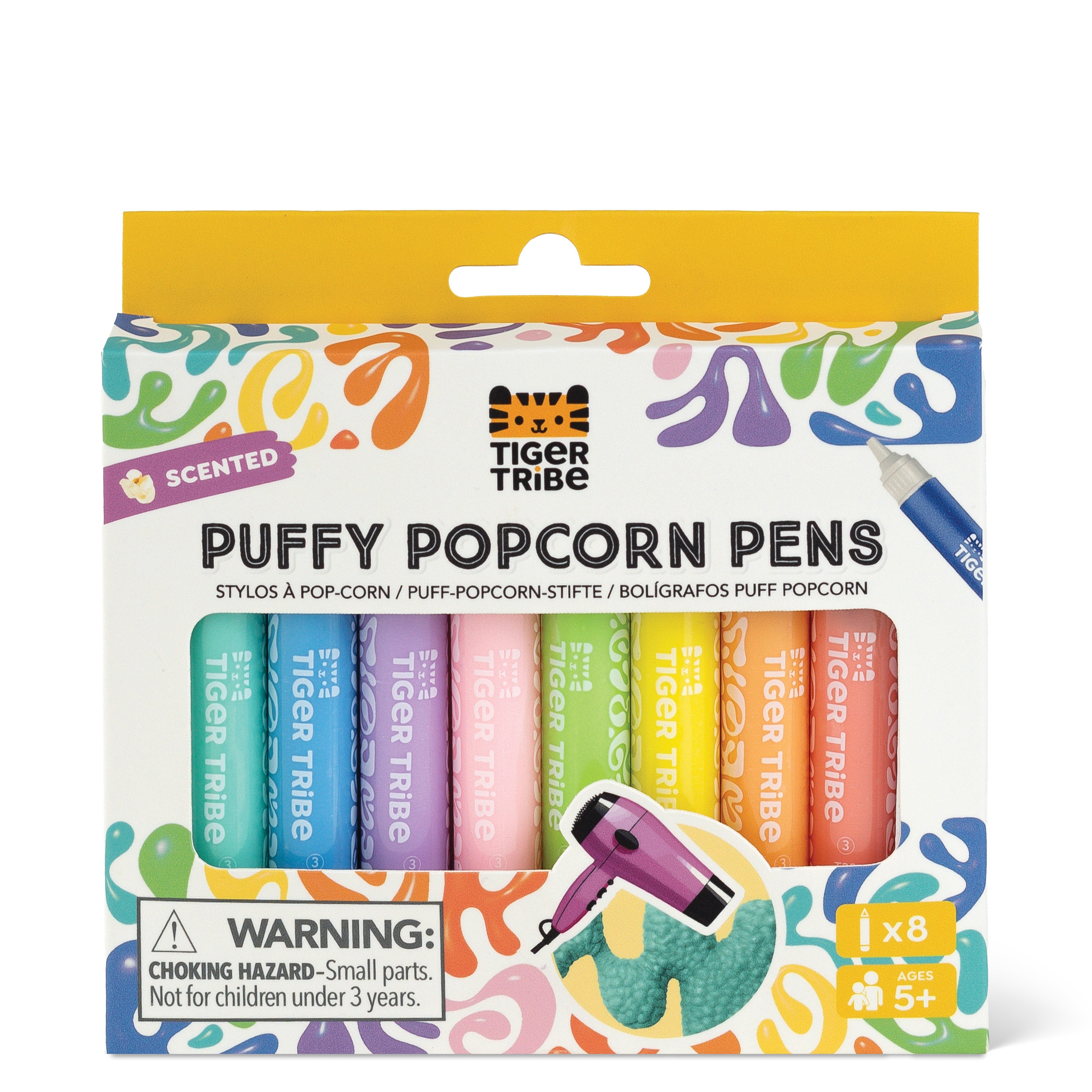 Tiger Tribe Scented Puffy Popcorn Pens in Single